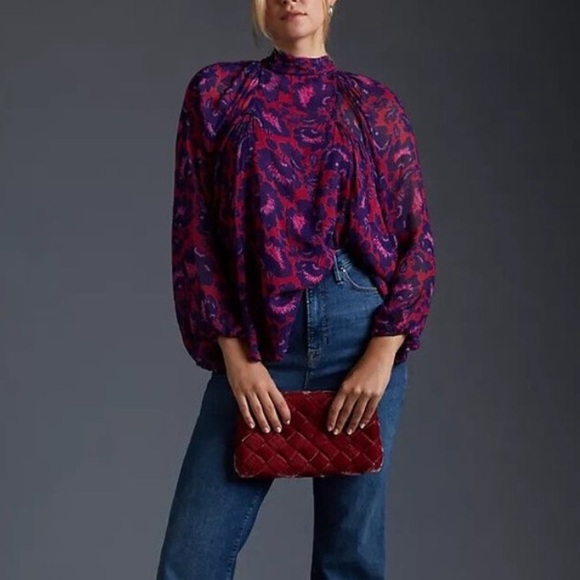 MAEVE Anthropologie Japan Sheer Tunic Blouse S - Picture 13 of 13